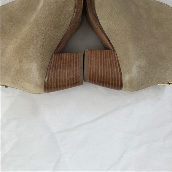 VINCE Havana Ankle Bootie Sz 6.5 New Front Slit Stacked Block Heel Boho Cottage - Picture 12 of 13